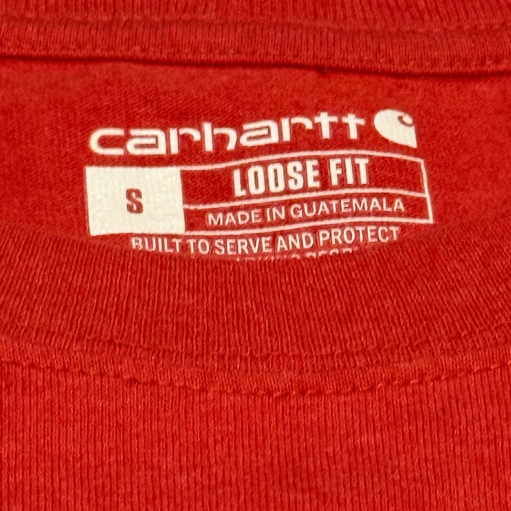 Carhartt Long Sleeve Pocket Tee in Bright Red - Picture 3 of 6